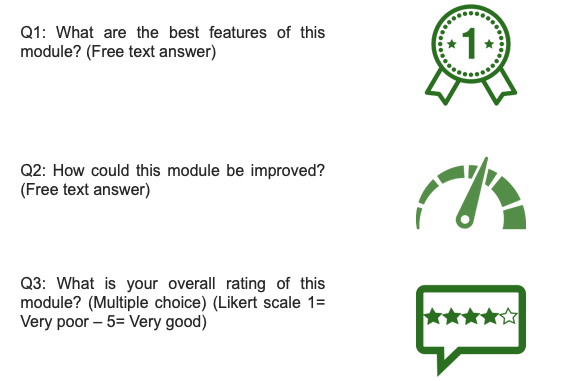 Image appointing three general evaluation questions, full text in document attached 