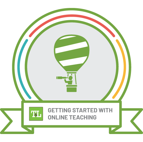 Getting Started with Online Teaching digital badge 