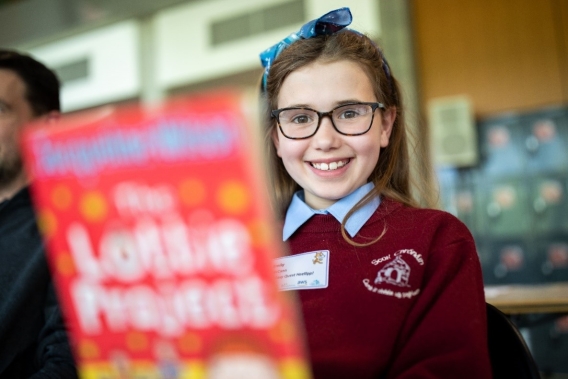 A primary school finalist photographed at the Scratch Finals in UL in 2019. 