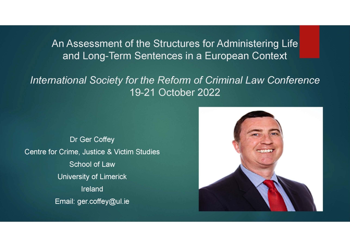 image shows Ger Coffey in a presentation that took place recently 