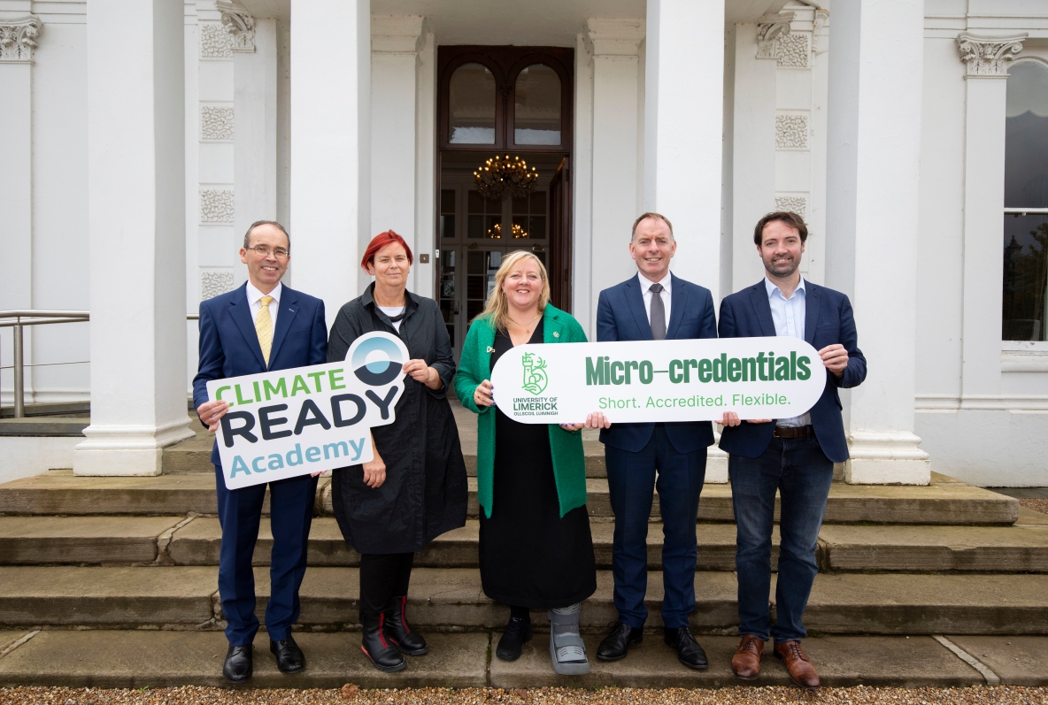 A group pictured at the launch of the Climate Ready Academy Stackable Microcredits in Partnership with the University of Limerick 