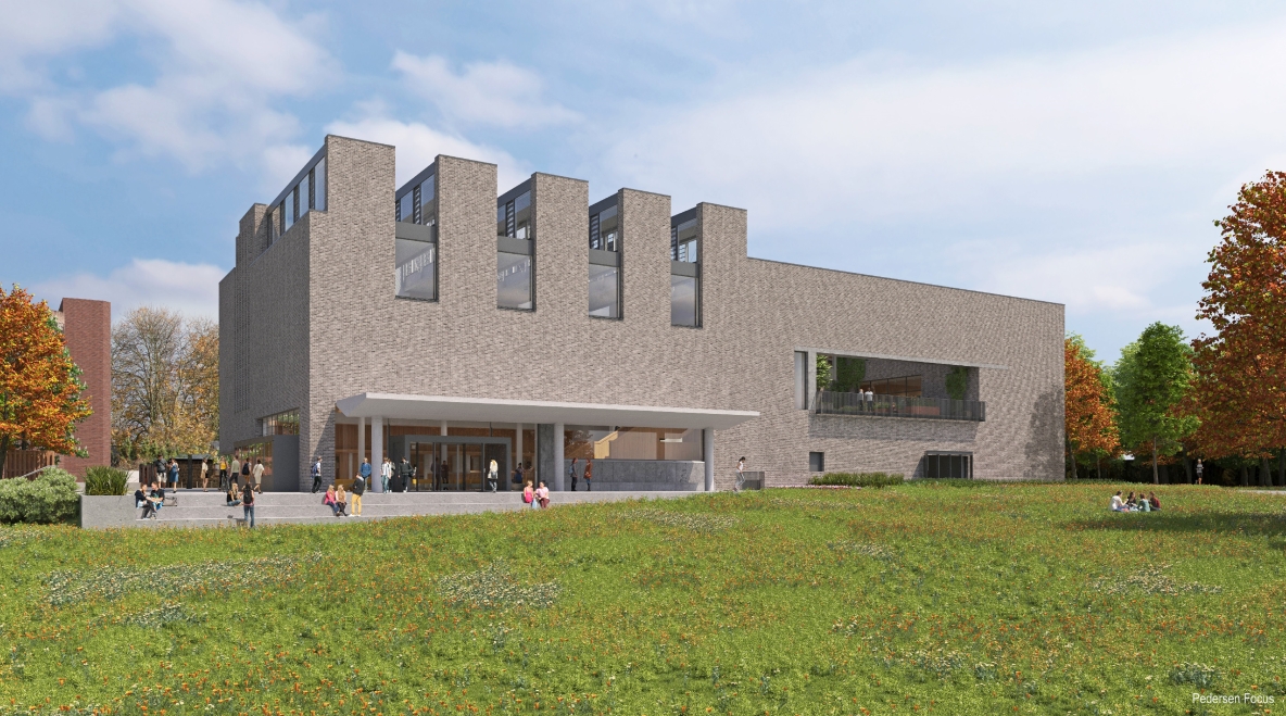 An image of how the completed Student Centre will look