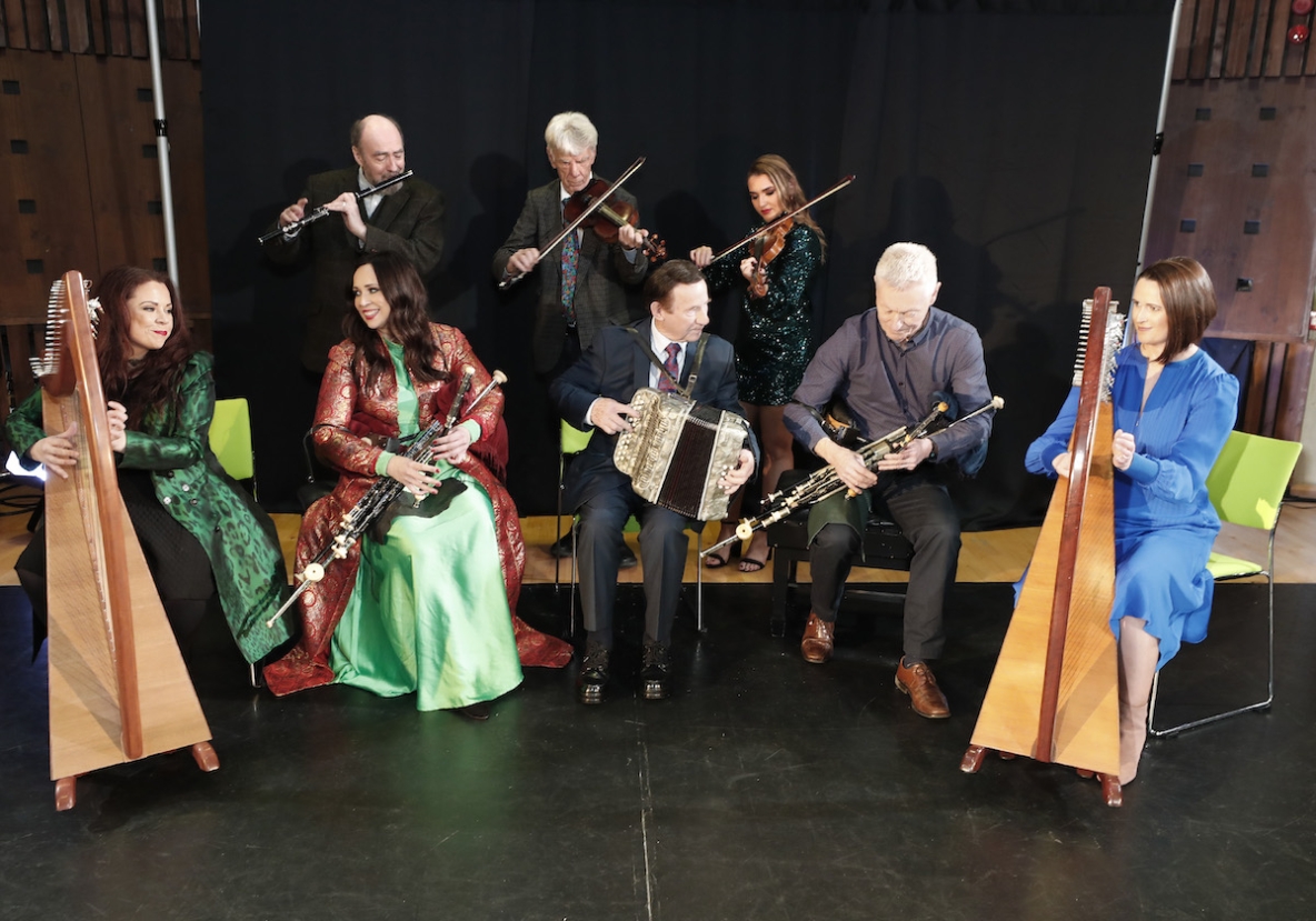 A group picture of the Gradam Ceoil TG4 Music Award winners