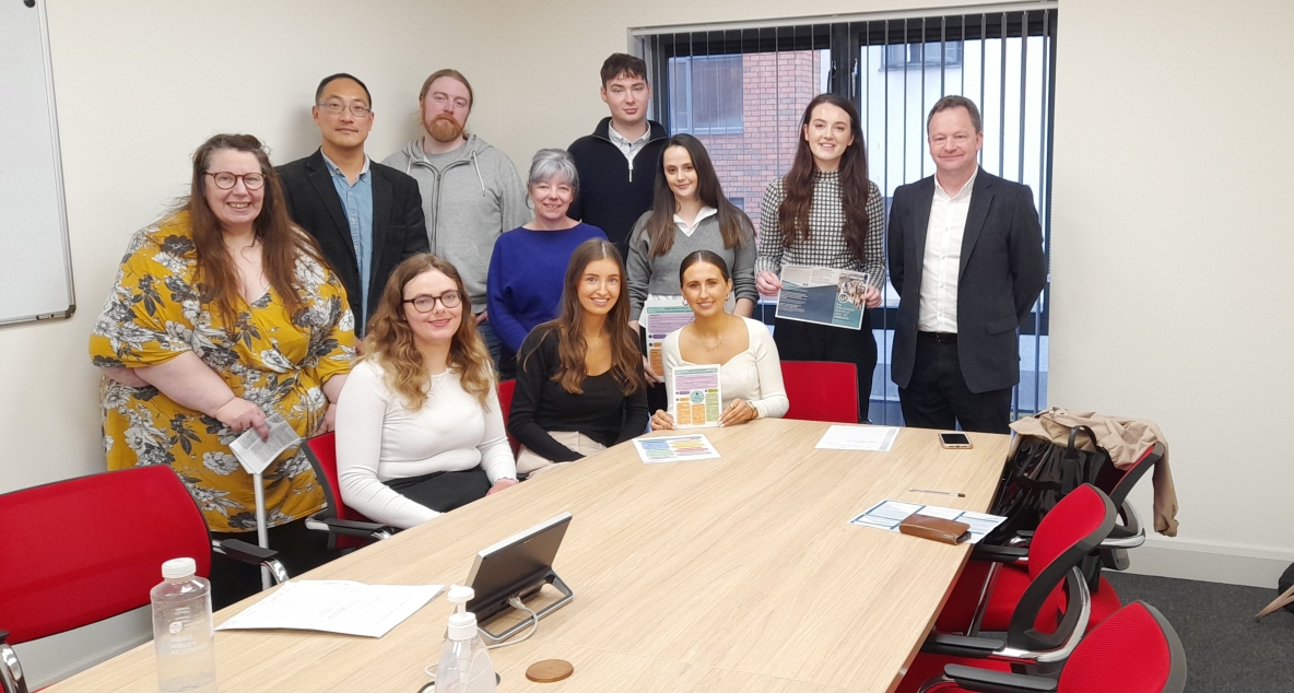 Students from the Advanced Lawyering project with their supervisor, Eddie Keane, and the management and staff from the Limerick Citizens Information Service 