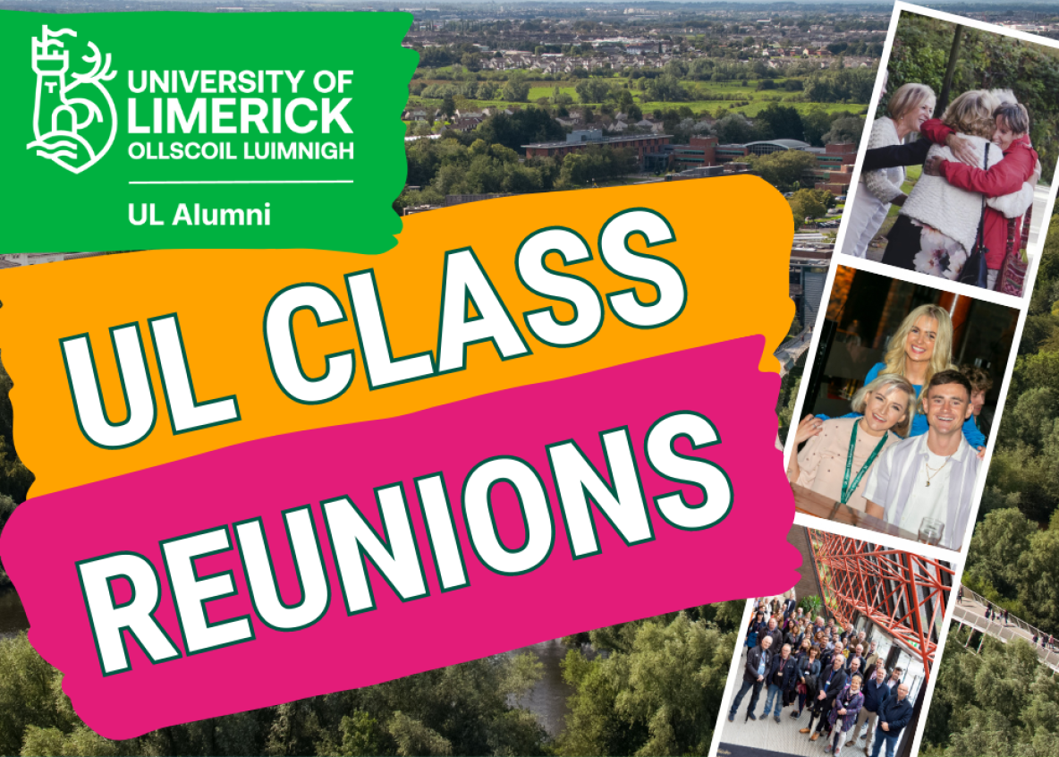 Montage of images from previous class reunions