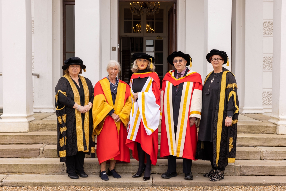 The honorary doctorate recipients pictured at Plassey House