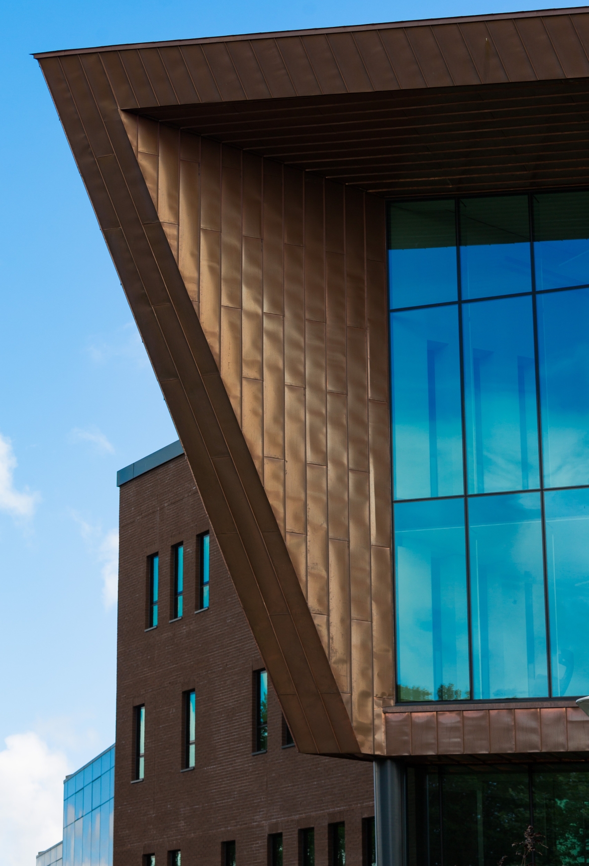 External image of the Glucksman Library building feature window. 