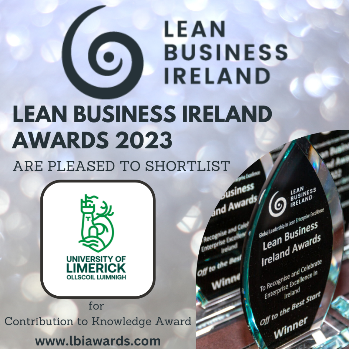 UL Contribution to Knowledge - Lean Business Ireland Awards 2023