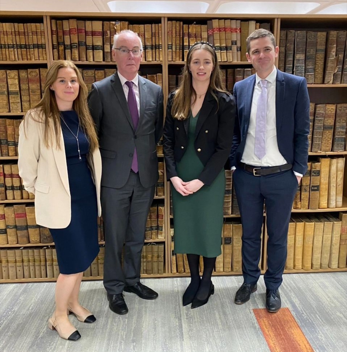 Dr Laura Cahillane, Prof Paul McCutcheon, Dr Saoirse Enright, and Dr Tom Hickey of DCU in the School of Law after Dr Enrights thesis defense