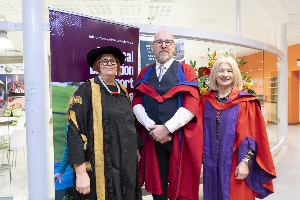 Prof Kerstin Mey, UL President, Prof Giles Warrington and Prof Deirdre McGrath, Dean EHS