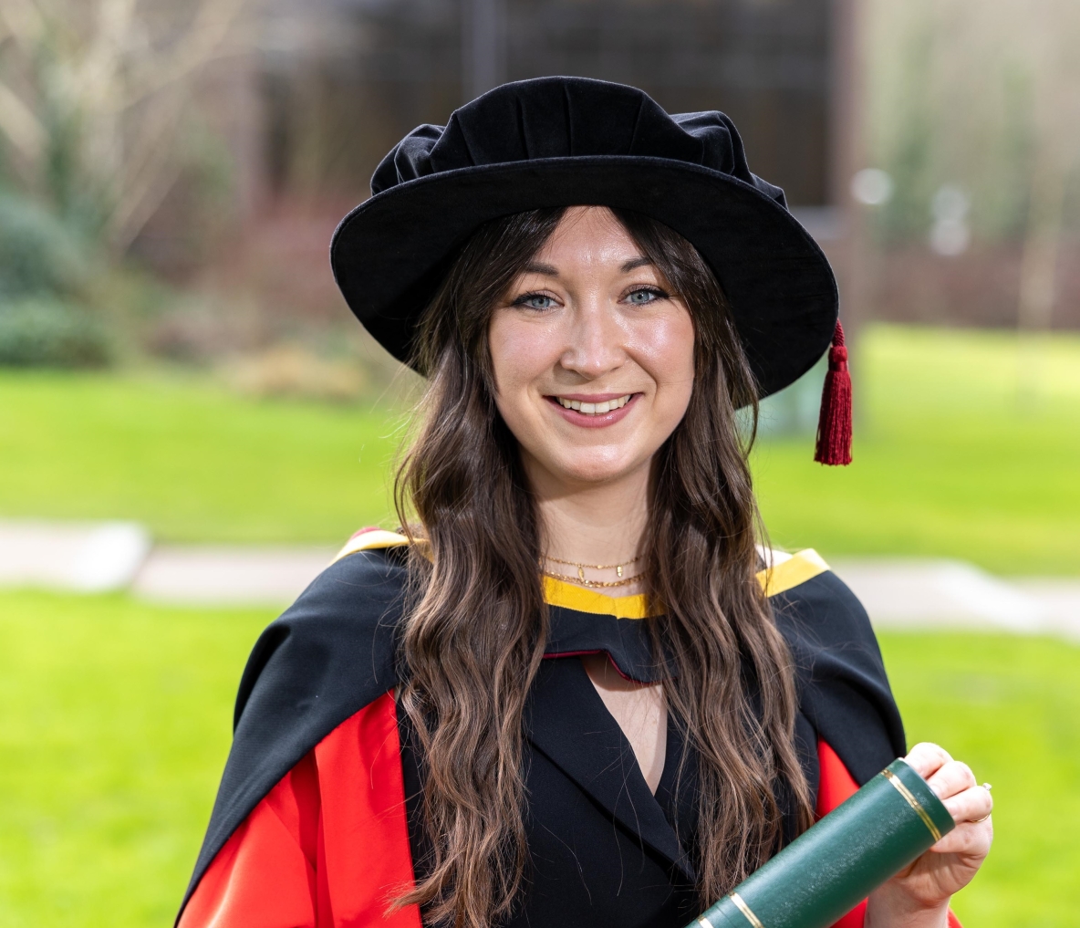 A picture of UL graduate Katie Fitzpatrick in her robes