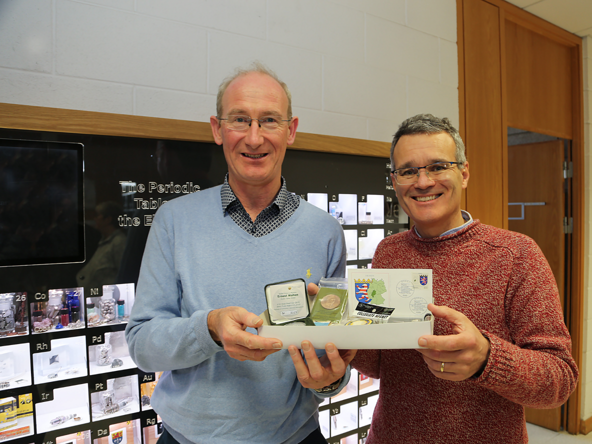UL alumni Billy Walsh & Peter Davern at the launch of UL's Interactive Periodic Table
