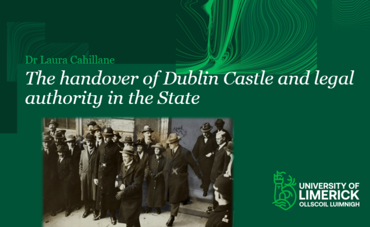 Image shows the handover of Dublin Castle