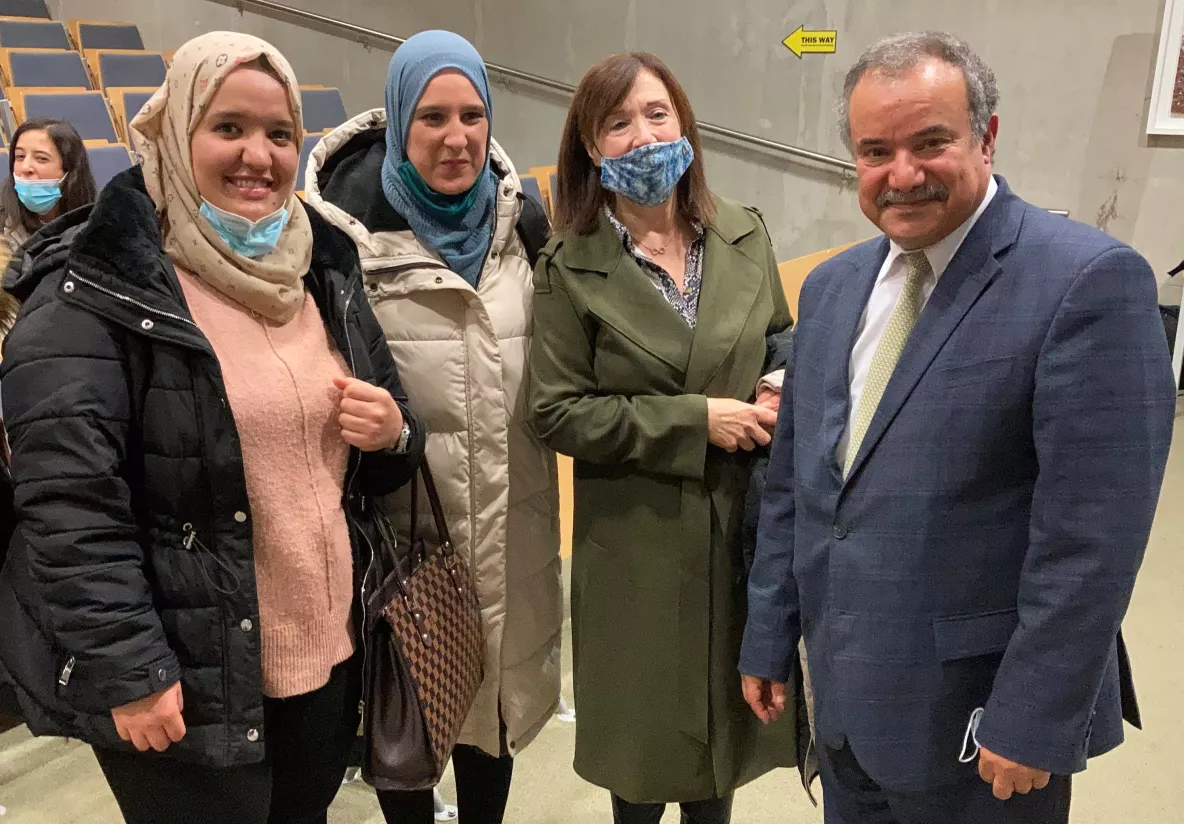 His Excellency the Ambassador of the Democratic Republic of Algeria , Prof Gisela Holfter, Prof Tewfik Soulimane.