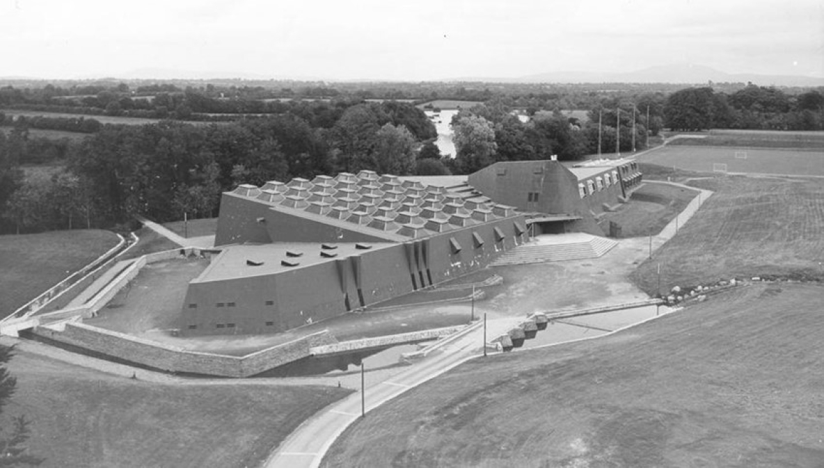 Image shows The National College of Physical Education Building, 1974 (credit: Glucksman Library, Special Collections and Archives)