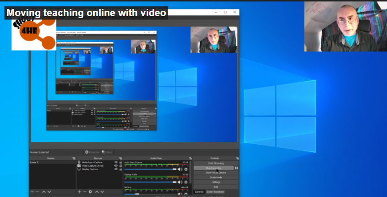 A screenshot of video capturing software with the author webcam visible in picture-in-picture mode.