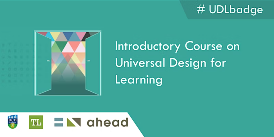 Green UDL badge logo saying Introductory Course on Universal Design for Learning 
