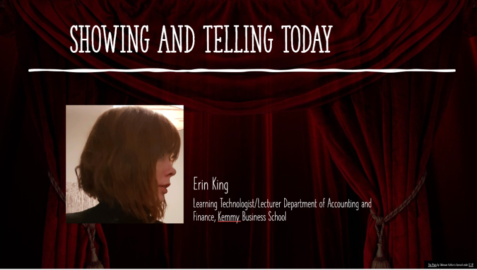 Show and TEL series - Erin King presentation slide