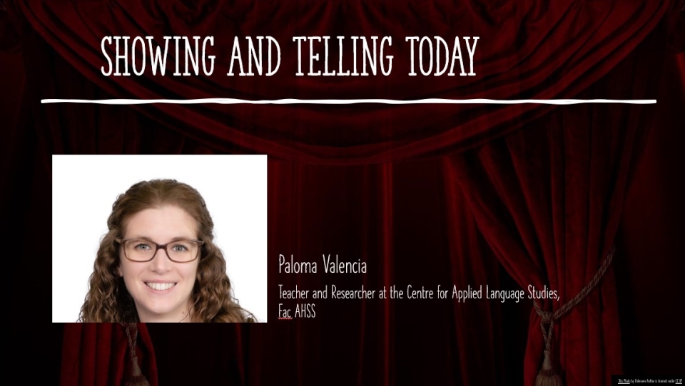 Show and TEL series - Paloma Valencia presentation slide