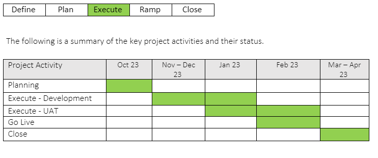 HR Job Sizing & Evaluation Application Forms  project timeline