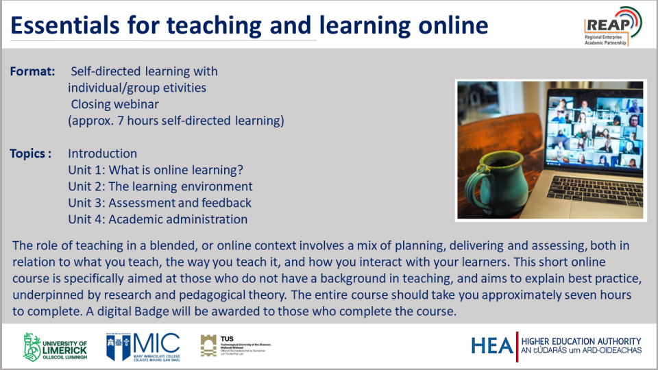 Essentials of Teaching and Learning Online