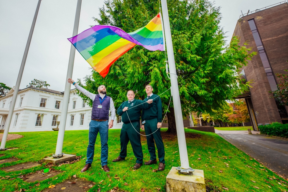 Pride Flag raised on University Campus