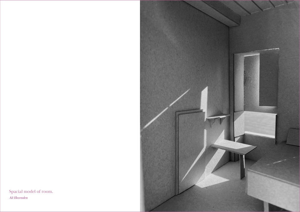 Spatial model of room. Ali Hovenden.