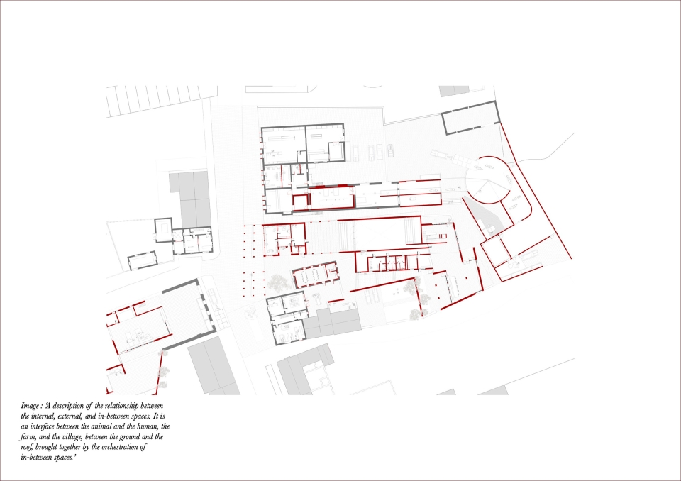 Joe Kelly’s examination of the boundary and external walls of Cleeves as surface informs the spatial configuration and lighting strategy for a new culinary school, garden and housing development.